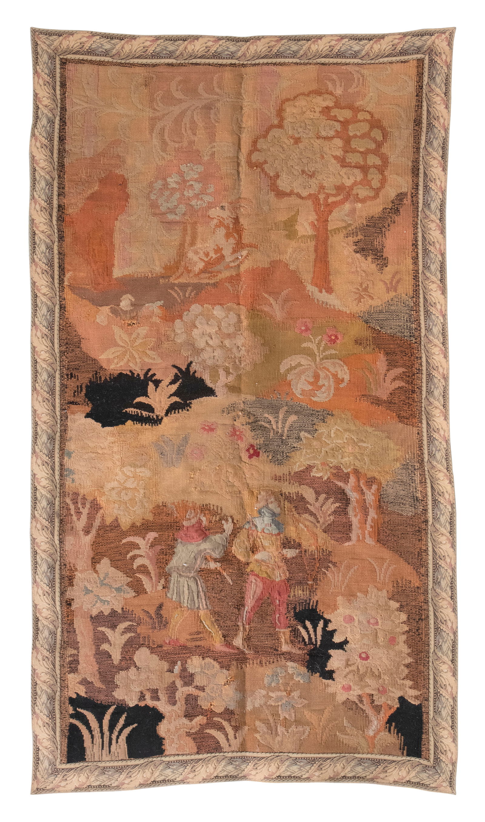 FRENCH LANDSCAPE TAPESTRY 18th/19th Century 5'5" x 3'1". (1 of 1)