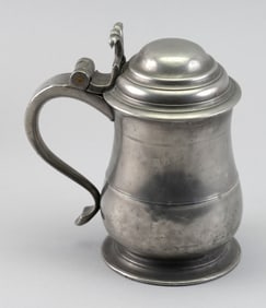 EARLY PEWTER TANKARD Late 18th/Early 19th Century Height 6.5".