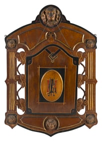 UNUSUAL VICTORIAN WALL POCKET 19th Century Height 32.5". Width 22".