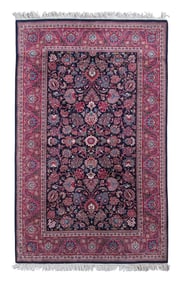 KESHAN DESIGN RUG: 4'7" X 7'5" Last Quarter of the 20th Century