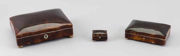 THREE SHELL BOXES The Netherlands, 19th Century