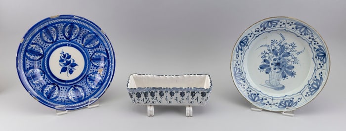 THREE TIN-GLAZED CERAMICS 19th/20th Century