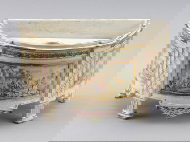 FRENCH CERAMIC BOUGH POT 19th Century Height 5.5".