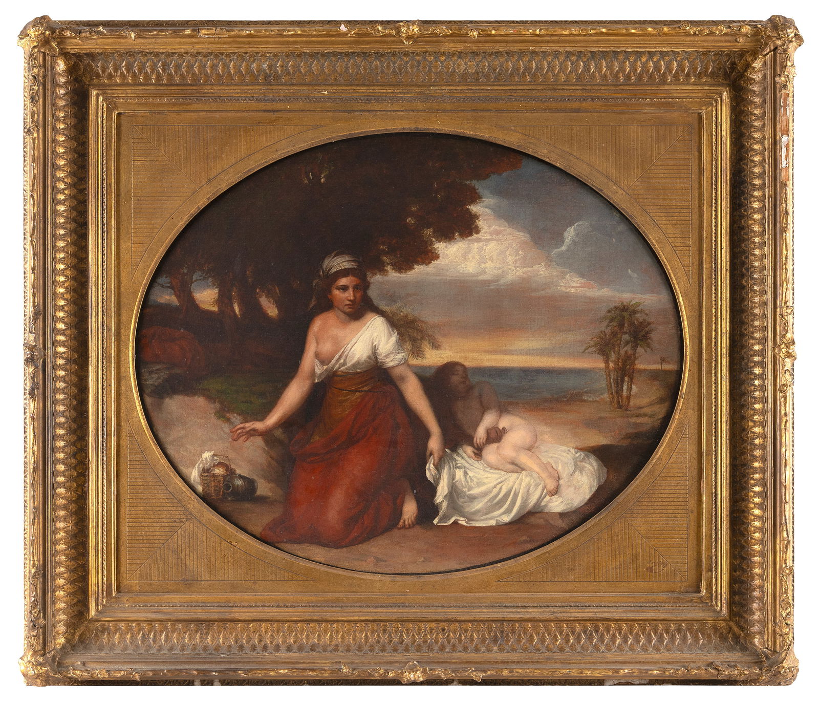 CONTINENTAL SCHOOL (19th Century,), , Oil on canvas, 22" x 27". Framed 33" x 37". (1 of 2)