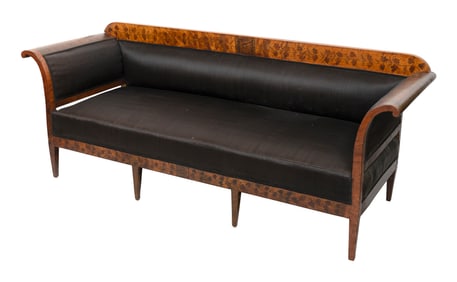 BIEDERMEIER SOFA Germany/Austria, 1860s-1870s Height 30". Length 86". Depth 28.5".