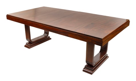 ITALIAN ART DECO ROSEWOOD DINING TABLE Circa 1940s Height 31". Length 86". Width 43".
