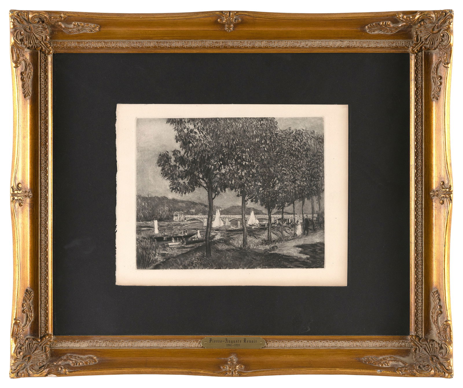 PIERRE-AUGUSTE RENOIR (France, 19th Century), Argenteuil., Heliogravure on Velin D'Arches paper, 10" (1 of 2)