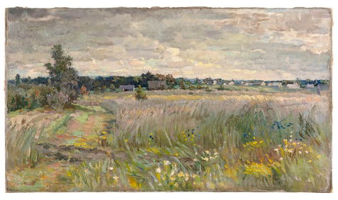 NIKOLAI VASSILIEVICH OVCHINNIKOV (Russian Federation, 1918-2004), "Cloudy Day"., Oil on canvas,