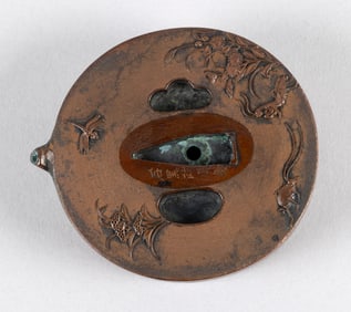 JAPANESE BRONZE SUITEKI (WATER DROPPER) 19th Century Diameter 2.5".