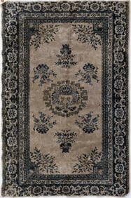 CHINESE MAT: 3'2" X 2'1" Late 19th/Early 20th Century