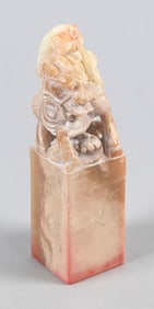 CHINESE SOAPSTONE SEAL 20th Century Height 5.25".
