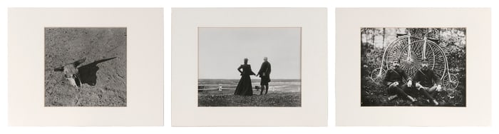 THREE PHOTOGRAPHS PUBLISHED BY THE LIBRARY OF CONGRESS 20th Century 7.25" x 9.25" sight. Matted 11"