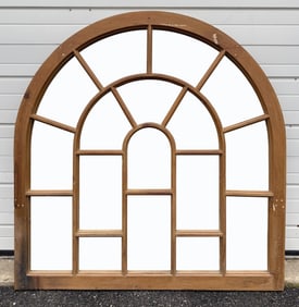 ARCHED MULLIONED MIRROR Contemporary Height 56.5". Width 54".