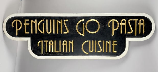 CAPE COD ITALIAN RESTAURANT SIGN Contemporary 22" x 70".