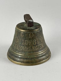 SMALL CHIANTEL FONDEUR CAST BRONZE BELL Switzerland, Early 20th Century Height 5".