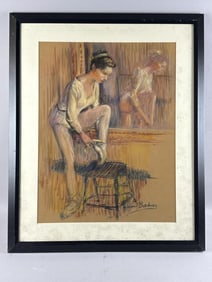 EDWARD BRODNEY (Massachusetts/Florida, 1910-2002), Dancer., Pastel on paper, 25.5" x 19.5" sight.
