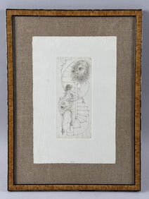 HANS BELLMER (France/Poland, 1902-1975), "Madame Edwards"., Etching, 11" x 7.5". Framed 16" x 12".