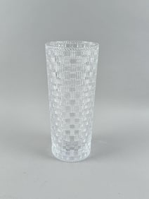 TIFFANY GLASS VASE Contemporary Height 12". Maximum diameter 5".