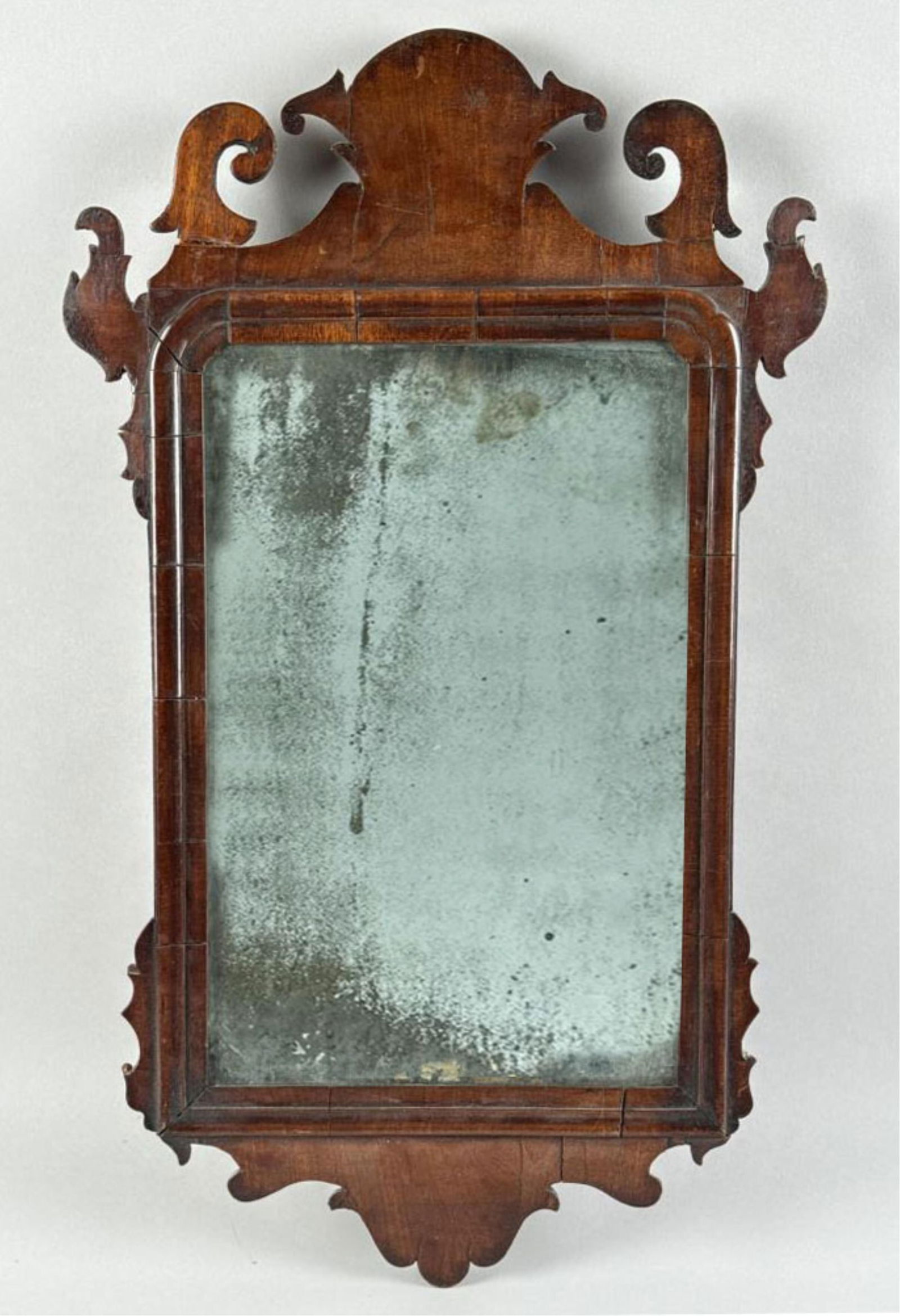 CHIPPENDALE MIRROR 18th Century Height 24". Width 12". (1 of 3)