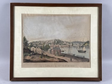 FITZ HENRY LANE (Massachusetts, 1804-1865), "View Of Norwich, From The West Side Of The River",