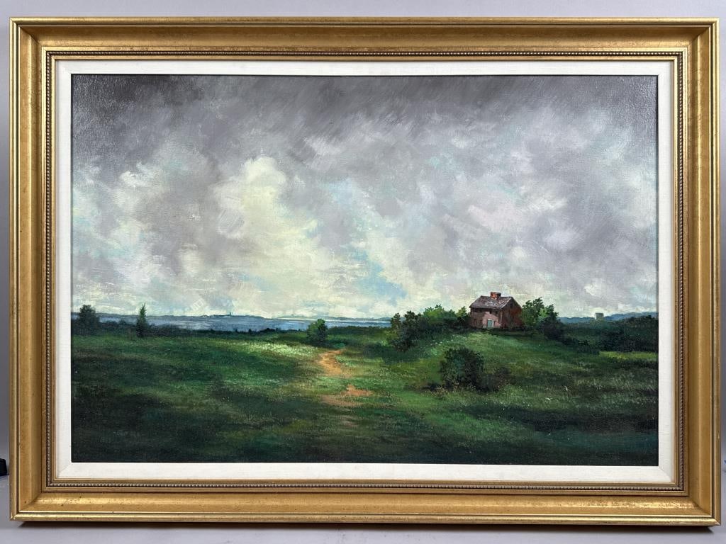 ELLIOT ORR (Massachusetts/Florida, 1904-1997), "Cape Cod Legacy"., Oil on canvas, 24" x 36". Framed (1 of 2)