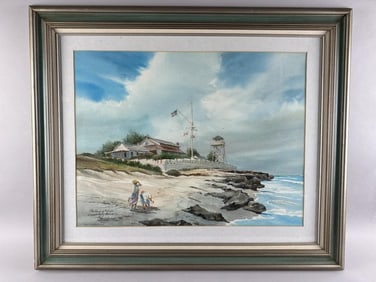 PHIL BRINKMAN (Missouri, 1916-2000), "The House of Refuge"., Watercolor on heavy wove paper, 22.75"