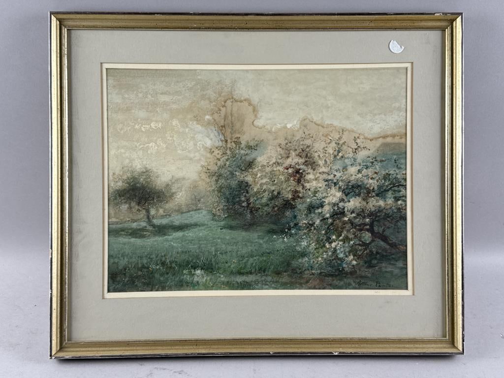 ARTHUR PARTON (New York/Pennsylvania/United Kingdom, 1842-1914), Field of blossoming apple trees., (1 of 2)