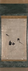 JAPANESE SCROLL PAINTING AFTER SHOKADO SHOJO Edo Period On paper, 16.5" x 10.5".