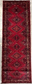 HAMADAN RUG: 3'9" X 10'9" Second Quarter of the 20th Century