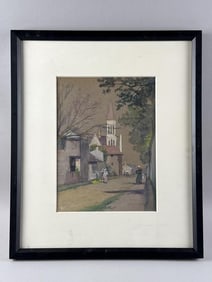 JESSIE BARROWS JONES (New York/Ohio, 1865-1944), Street scene, likely New Orleans., Watercolor and