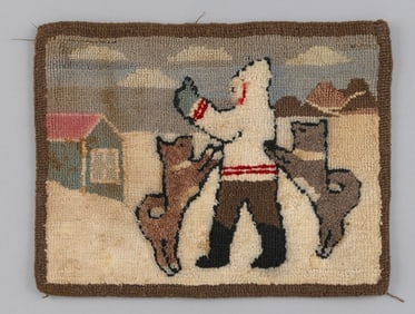 SMALL GRENFELL MISSION MAT Labrador, 20th Century 8.25" x 10.5".