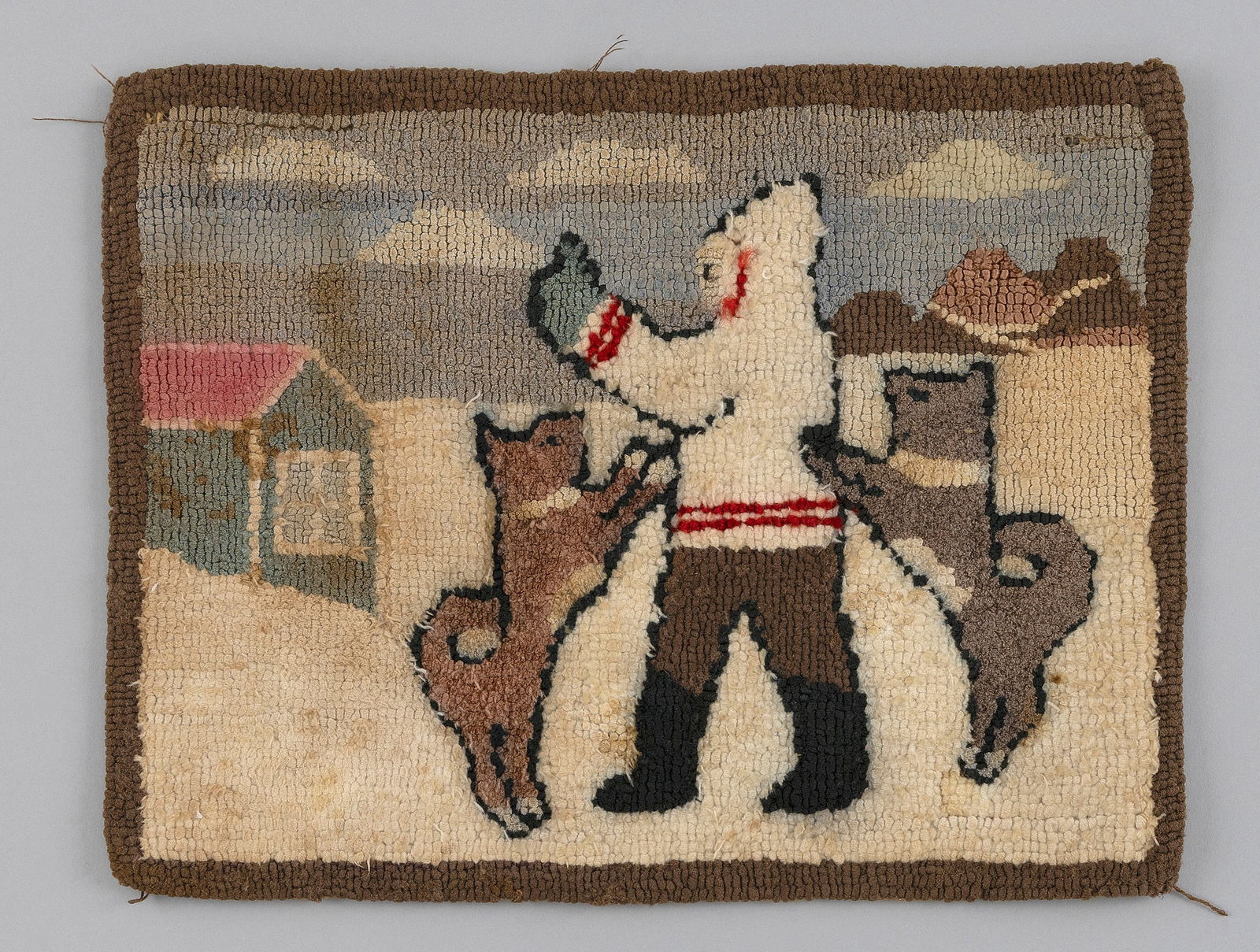 SMALL GRENFELL MISSION MAT Labrador, 20th Century 8.25" x 10.5". (1 of 2)