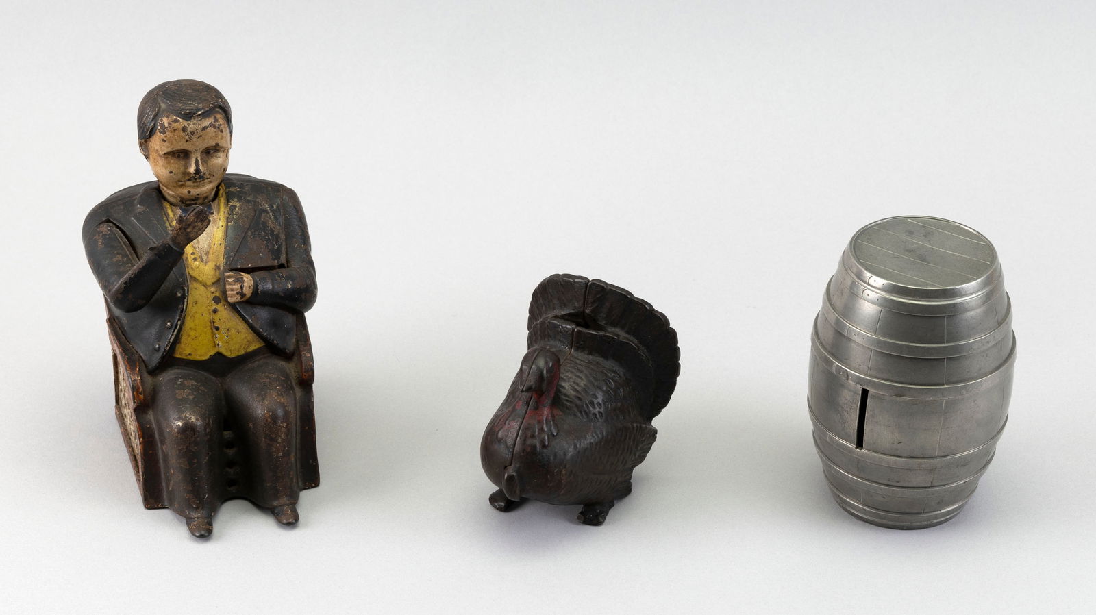 THREE BANKS 19th/Early 20th Century Heights from 3.75" to 6.25". (1 of 2)