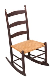 SHAKER CHILD'S ROCKING CHAIR 19th Century Back height 28.5". Seat height 12".