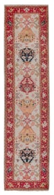 CAUCASIAN DESIGN RUG: 2'9" X 11'2" 21st Century