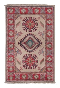 KAZAK DESIGN RUG: 2'6" X 3'10" 21st Century