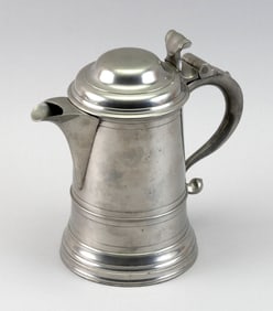BOARDMAN & CO. PEWTER FLAGON New York, Late 18th/Early 19th Century Height 8.25".