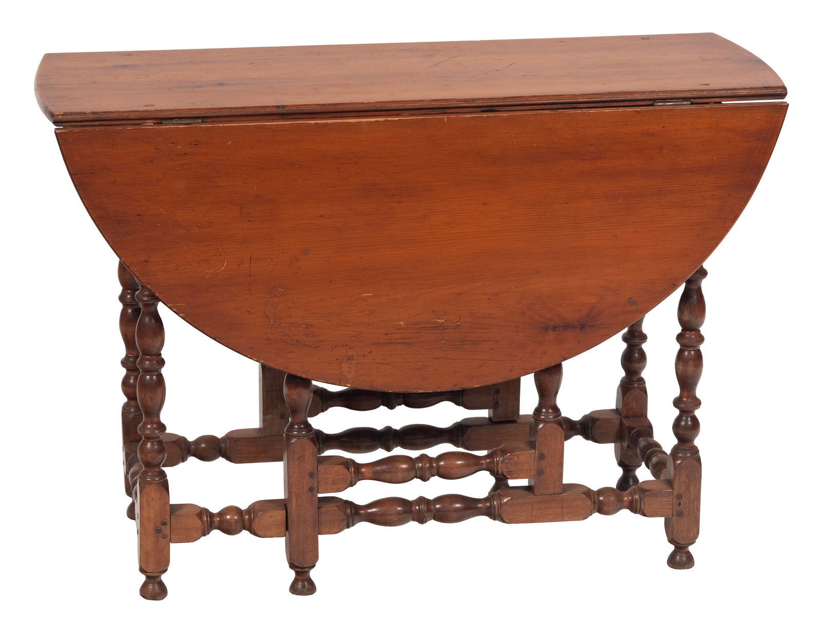 GATE-LEG TABLE Height 28.5". Length 15" plus two 15.5" drop leaves. Width 20.25". (1 of 1)