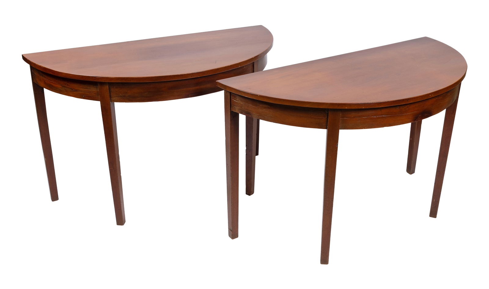 PAIR OF HEPPLEWHITE MAHOGANY TABLES 19th Century Heights 29". Widths 45". Depths 21". (1 of 1)