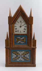 RARE TERRY & ANDREWS DOUBLE STEEPLE CLOCK Bristol, Connecticut, 19th Century