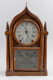 BREWSTER & INGRAHAM SHELF CLOCK Bristol, Connecticut, 19th Century Height 20.25". Width 11.75".