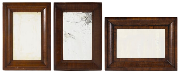 THREE SIMILAR AMERICAN EMPIRE MIRRORS Late 19th Century Two 24" x 17" and one 25" x 18".