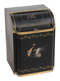 LARGE TEA TIN 19th Century Height 27". Width 19". Depth 21".