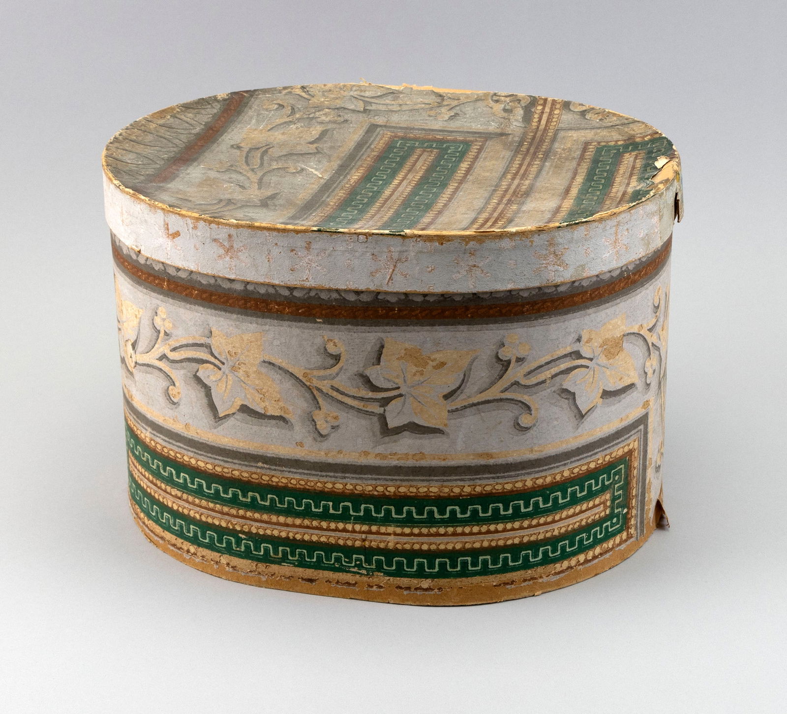 PAPIER-MACHE HAT BOX 19th Century (1 of 2)
