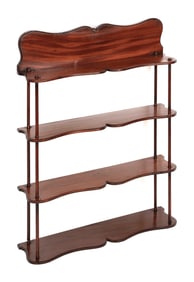 MAHOGANY FOUR-TIER SHELF Late 19th Century Height 33". Width 25". Depth 5".