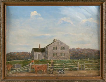 FRANKLIN LEWIS GIFFORD (Massachusetts, 1854-1936), Farm Scene, likely Falmouth, Cape Cod,