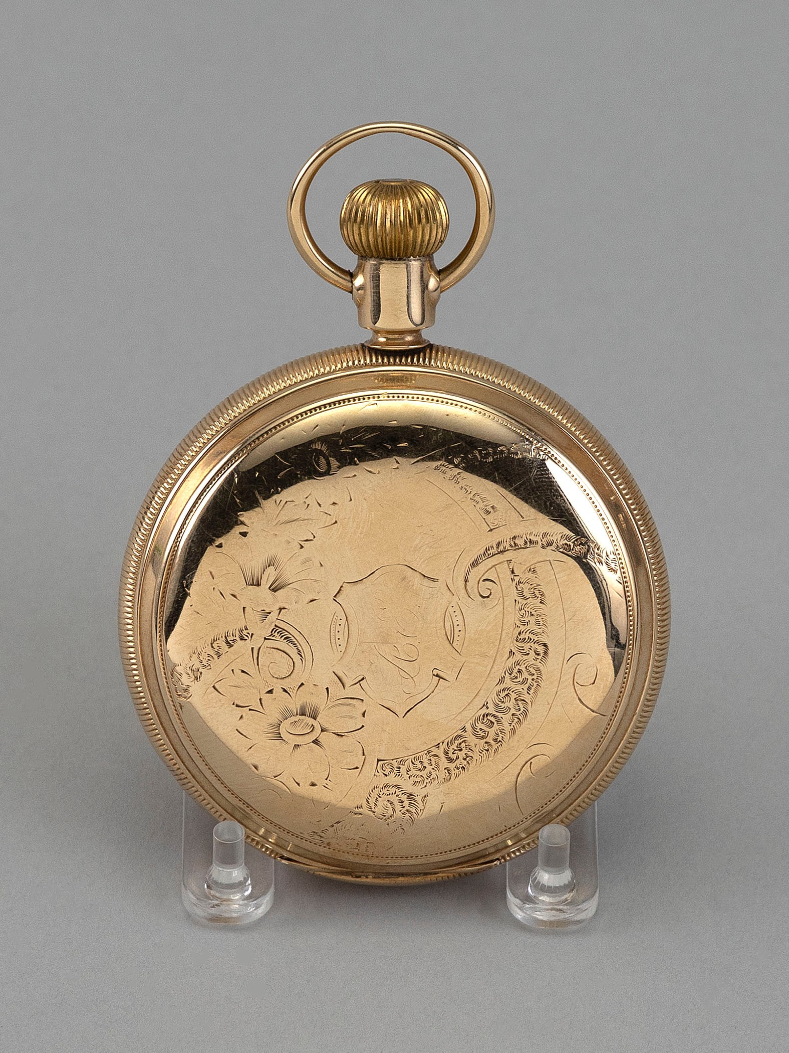 ELGIN 14KT GOLD HUNTER CASE POCKET WATCH Illinois, Late 19th Century Approx. 139.5 grams inclusive. (1 of 3)