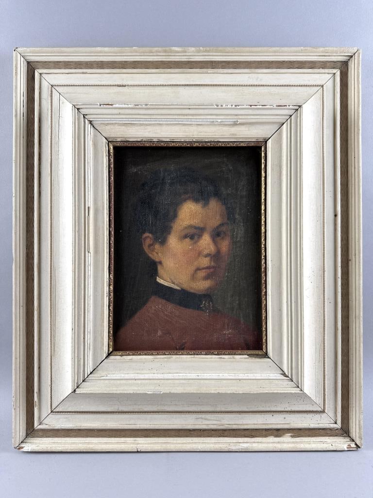CONTINENTAL SCHOOL (19th Century,), Portrait of a young clergyman., Oil on canvas, 13" x 9.5". (1 of 2)
