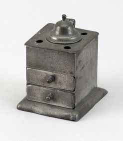 PEWTER INKWELL Probably Ireland, Circa 1800 Height 4.25".
