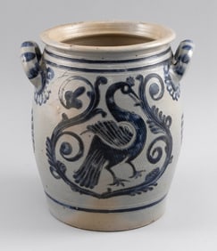 GERMAN STONEWARE CROCK 19th Century Height 11".
